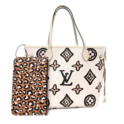Louis Vuitton Monogram Giant Wild at Heart Neverfull MM Creme 3 of 12