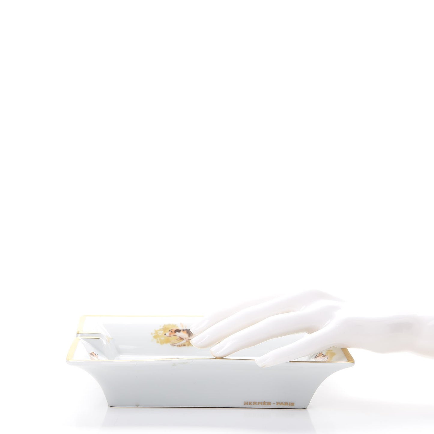 Porcelain Printed Beagle Ashtray