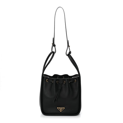 Prada Soft Calfskin Mini Darling Bucket Bag Black 1 of 10