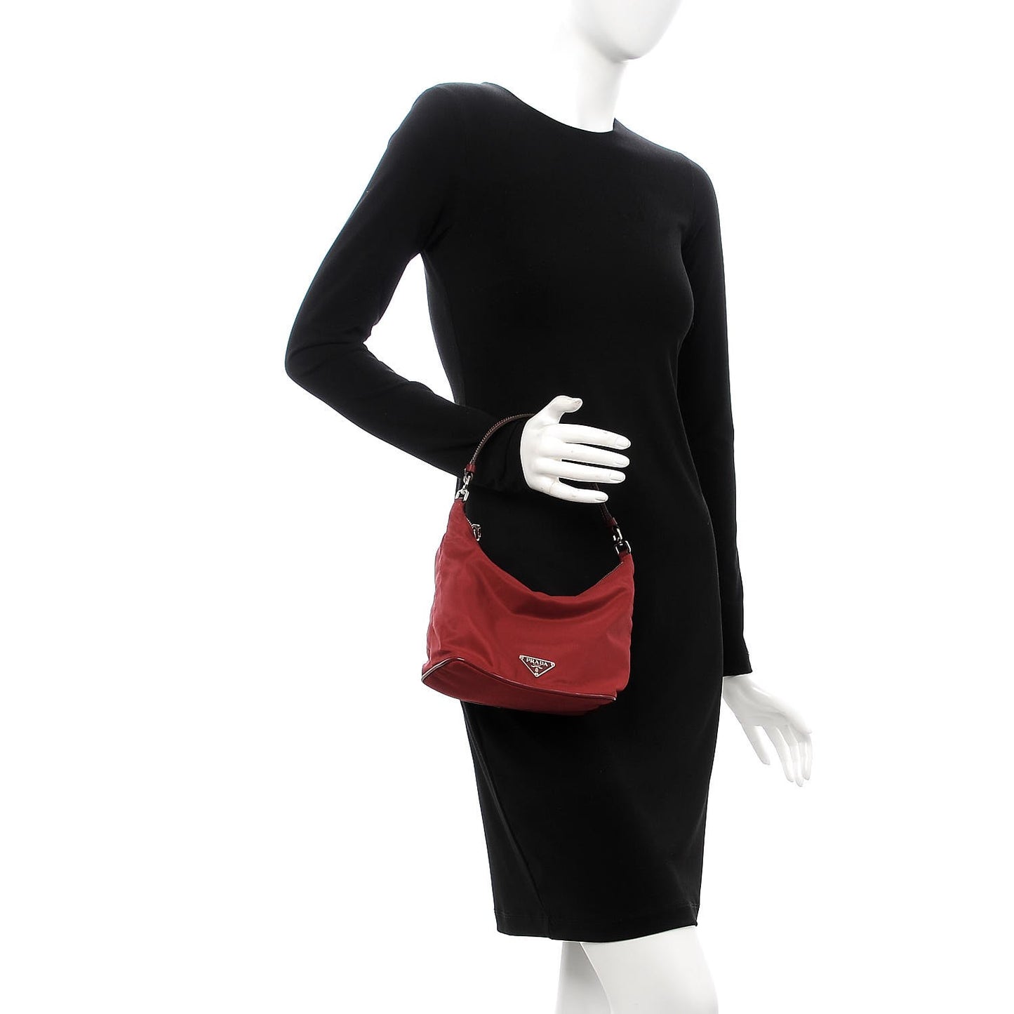 Tessuto Nylon Small Shoulder Bag Red