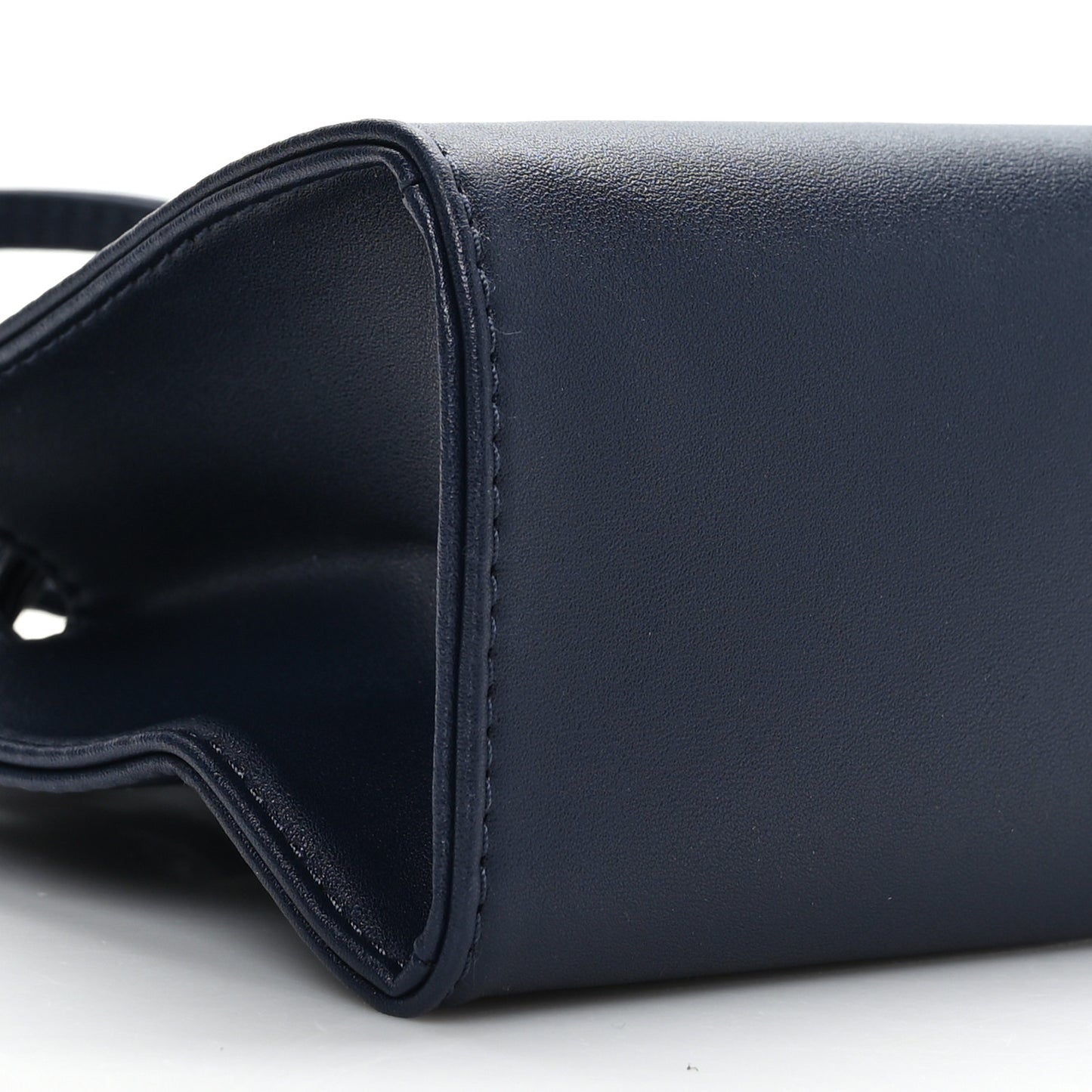 Vegan Leather Small Shopping Bag Navy