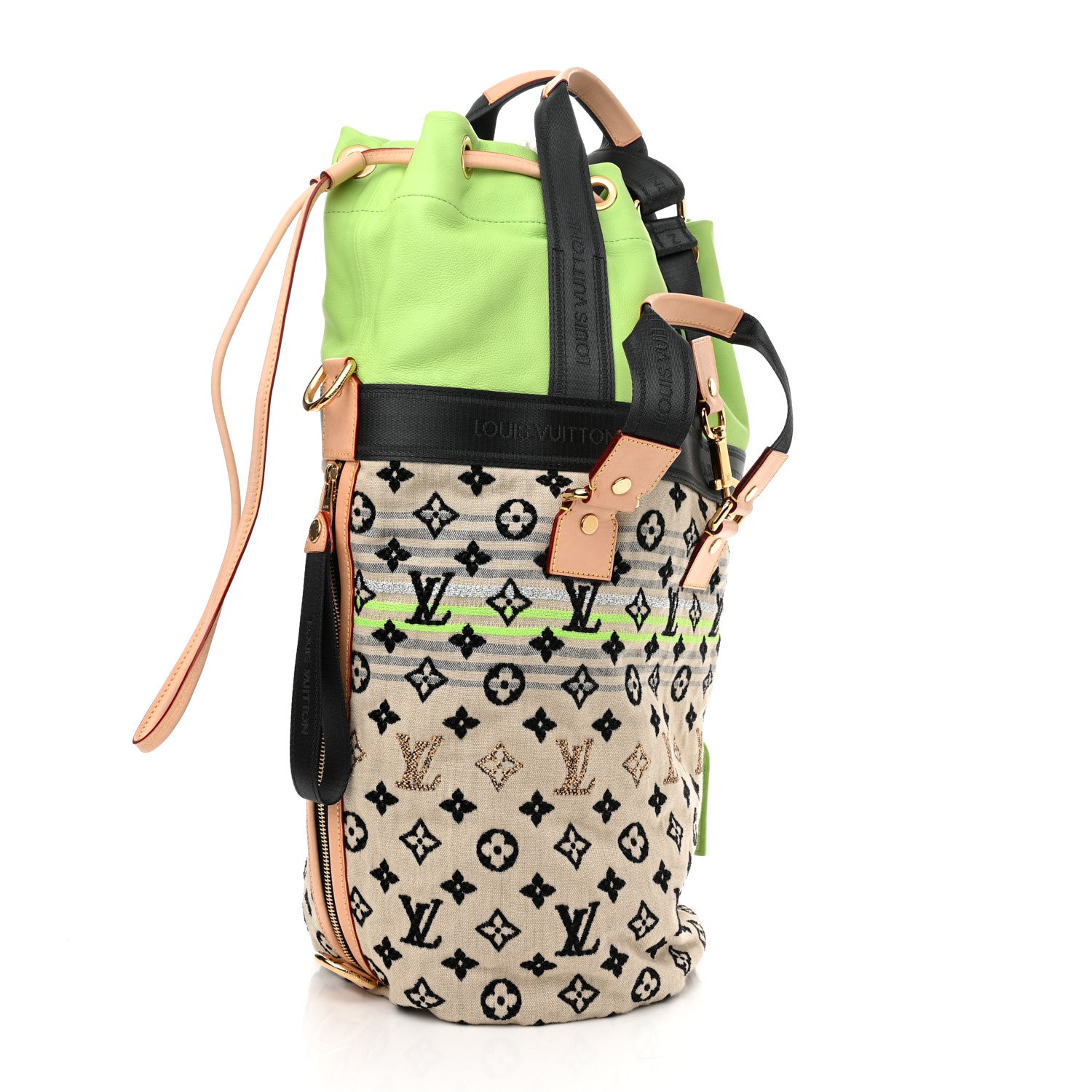 Louis Vuitton Fabric Jacquard Monogram Cheche Gypsy PM Vert 5 of 14
