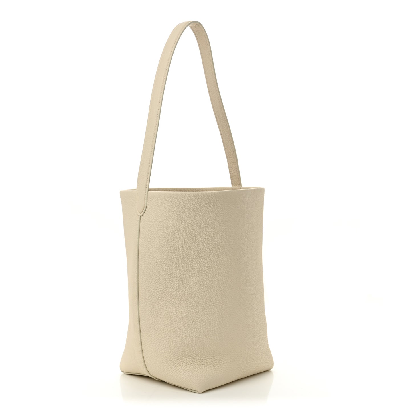 Grained Calfskin Medium N/S Park Tote Ivory