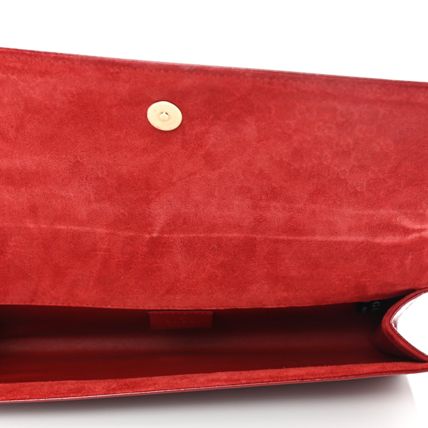 Patent Microguccissima Small Broadway Clutch Red