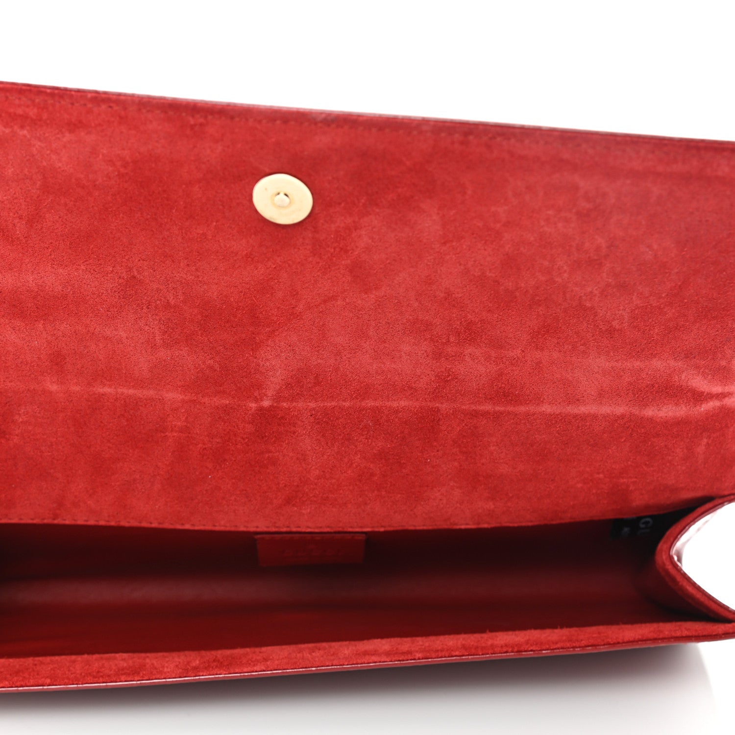 Gucci Patent Microguccissima Small Broadway Clutch Red 5 of 10