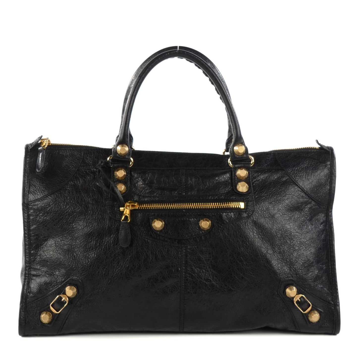 Agneau Giant 12 Gold Hardware Work Black