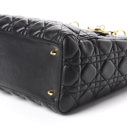 Christian Dior Lambskin Cannage Medium Lady Dior Black 7 of 12