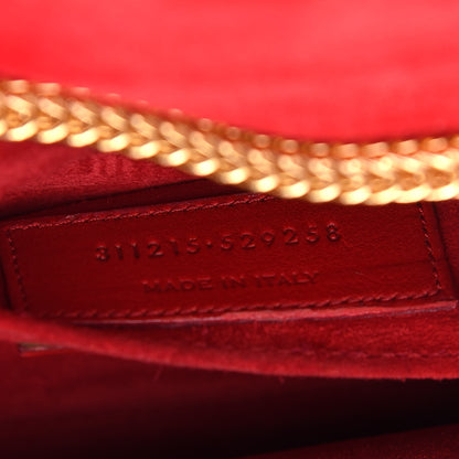 Saint Laurent Calfskin Classic Y Ligne Chain Wallet Red 7 of 9