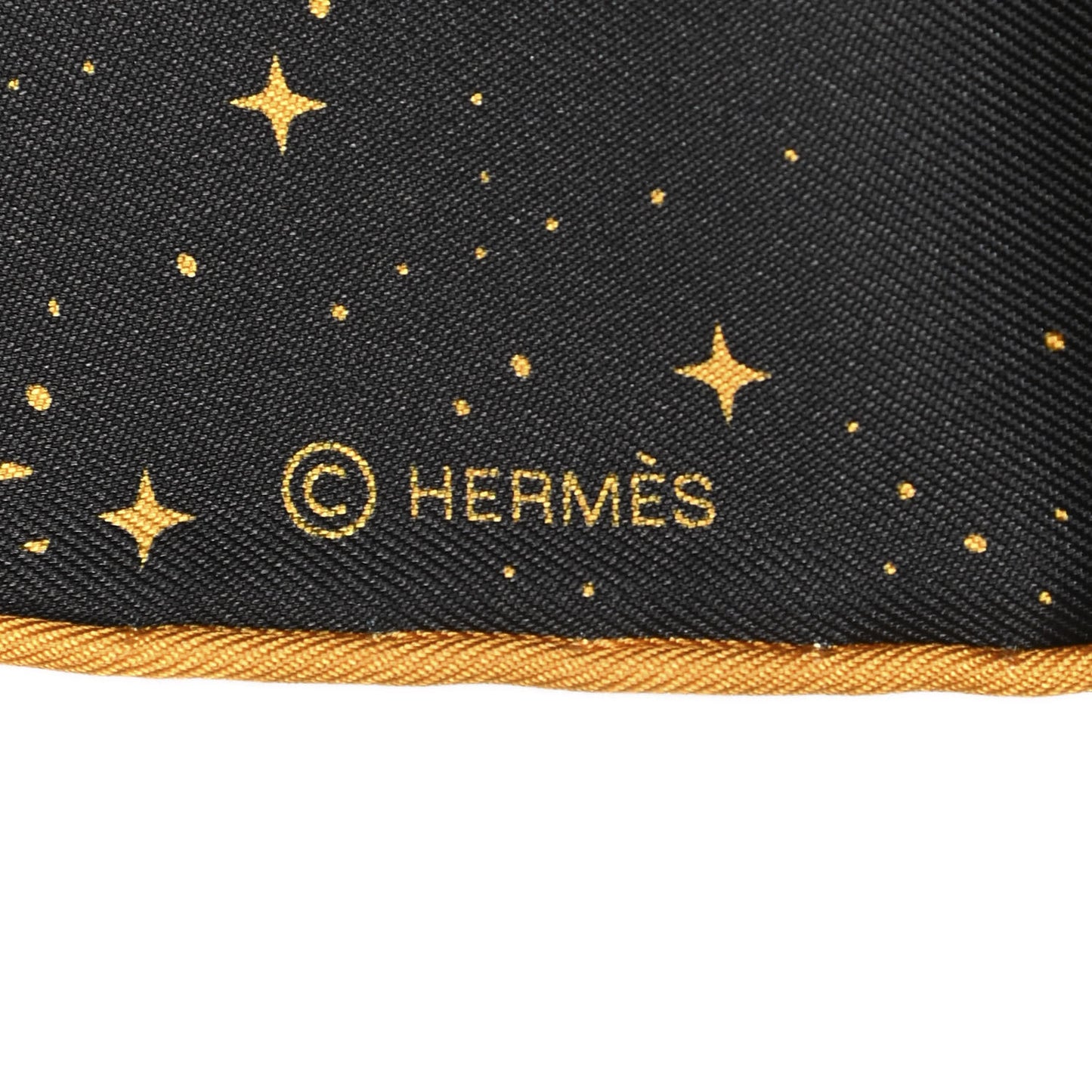Silk Clair De Lune Double Face Scarf 90 Black Jaune D'Or Bleu