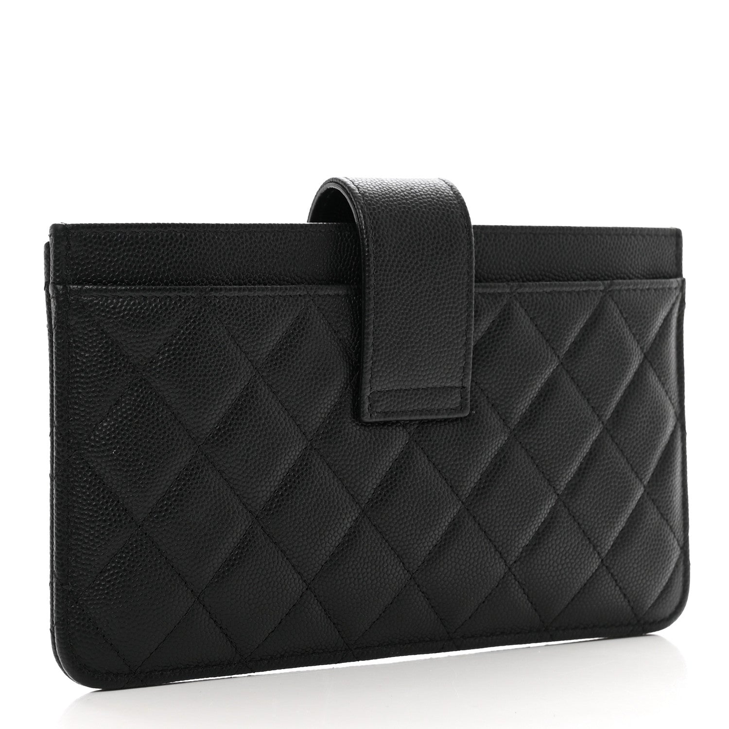 Chanel Caviar Quilted Classic Strap Pouch Black 4 of 9