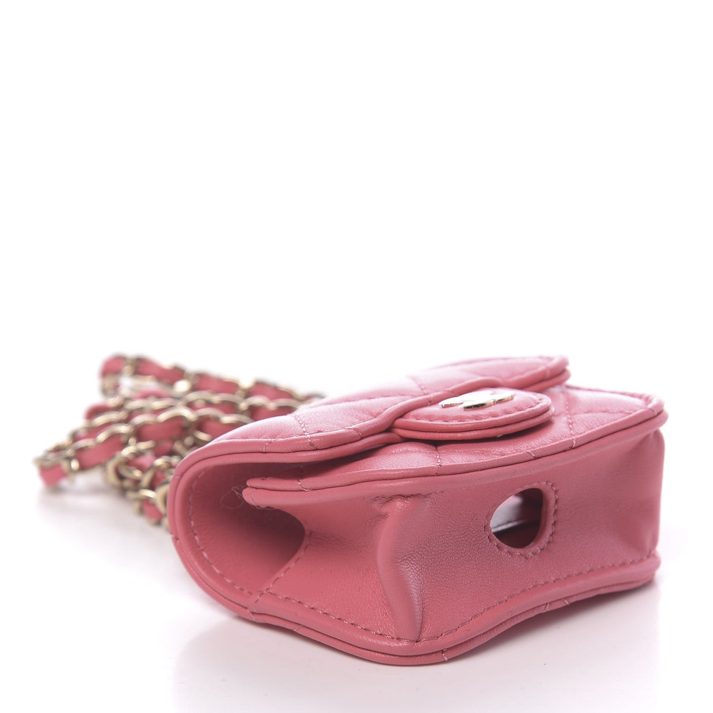 Lambskin Quilted Airpods Pro Case Coral