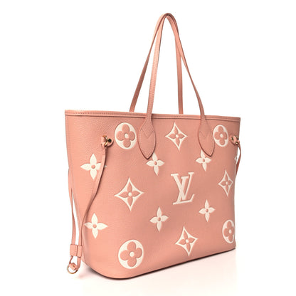 Louis Vuitton Empreinte Monogram Giant Neverfull MM Trianon Pink Cream 4 of 11