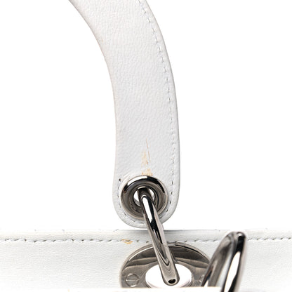 Christian Dior Lambskin Cannage Medium Lady Dior White 10 of 11