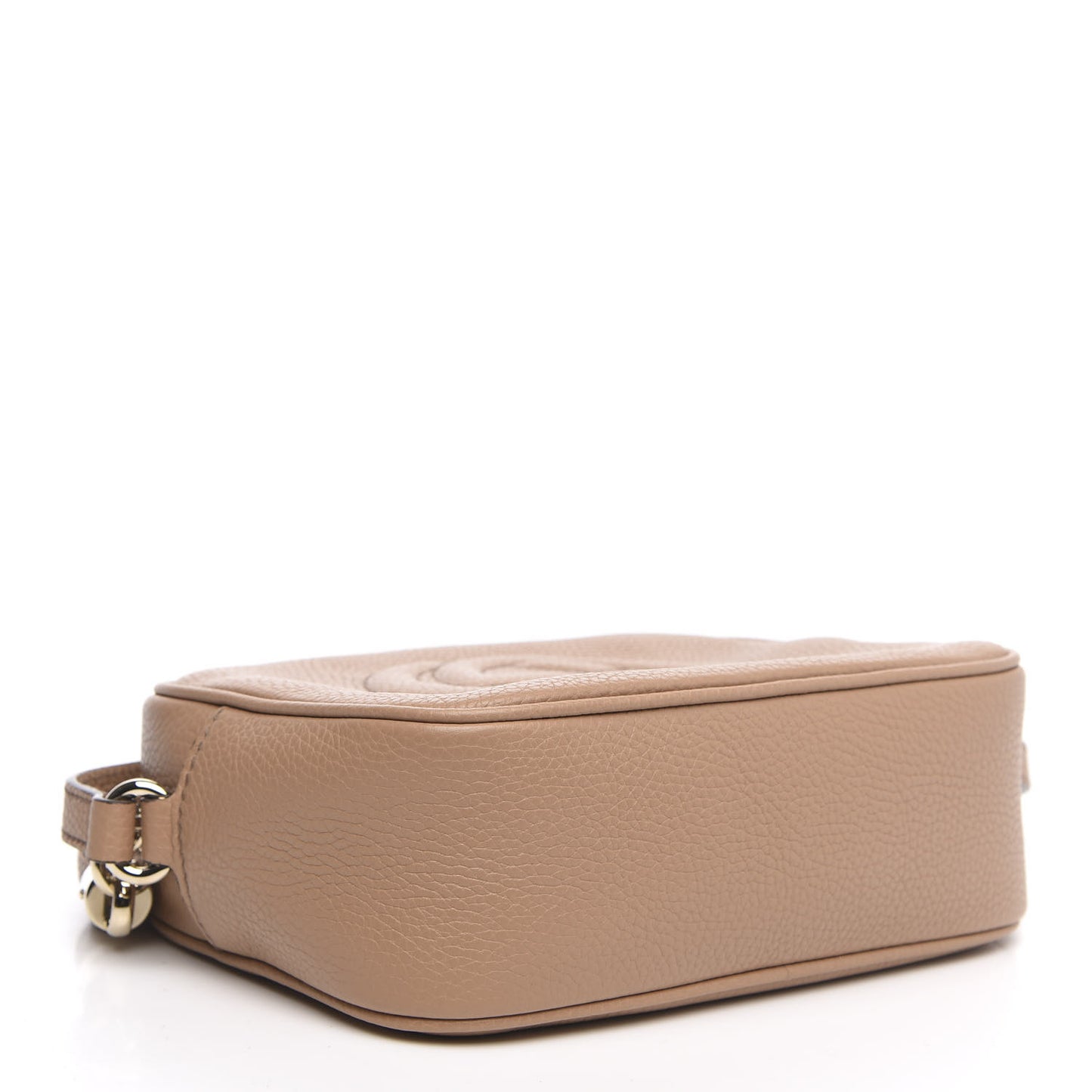 Pebbled Calfskin Small Soho Disco Bag Rose Beige