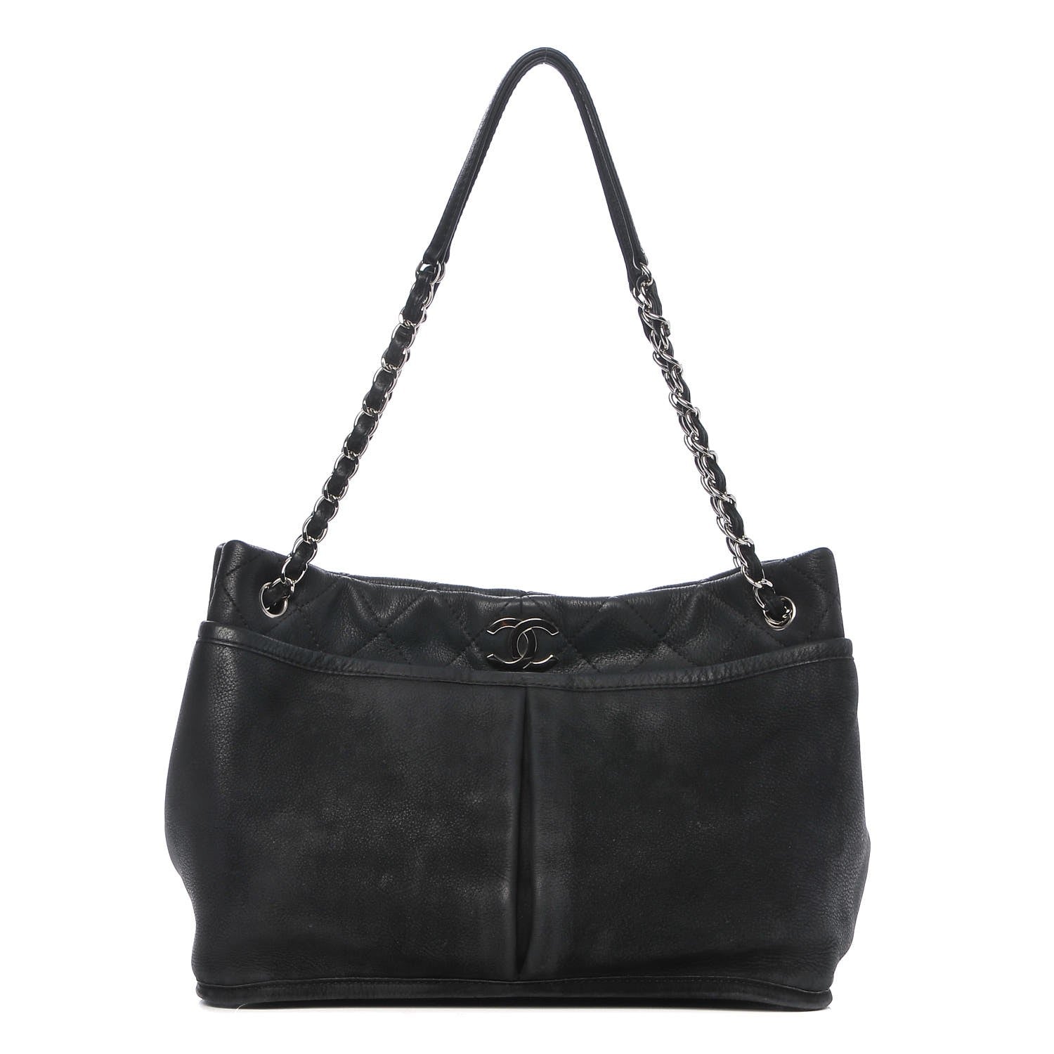 Chanel Ultra Soft Suede Natural Beauty Tote Navy Blue 1 of 7