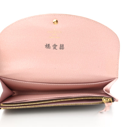 Louis Vuitton Damier Ebene Caissa Wallet Rose Ballerine 5 of 9