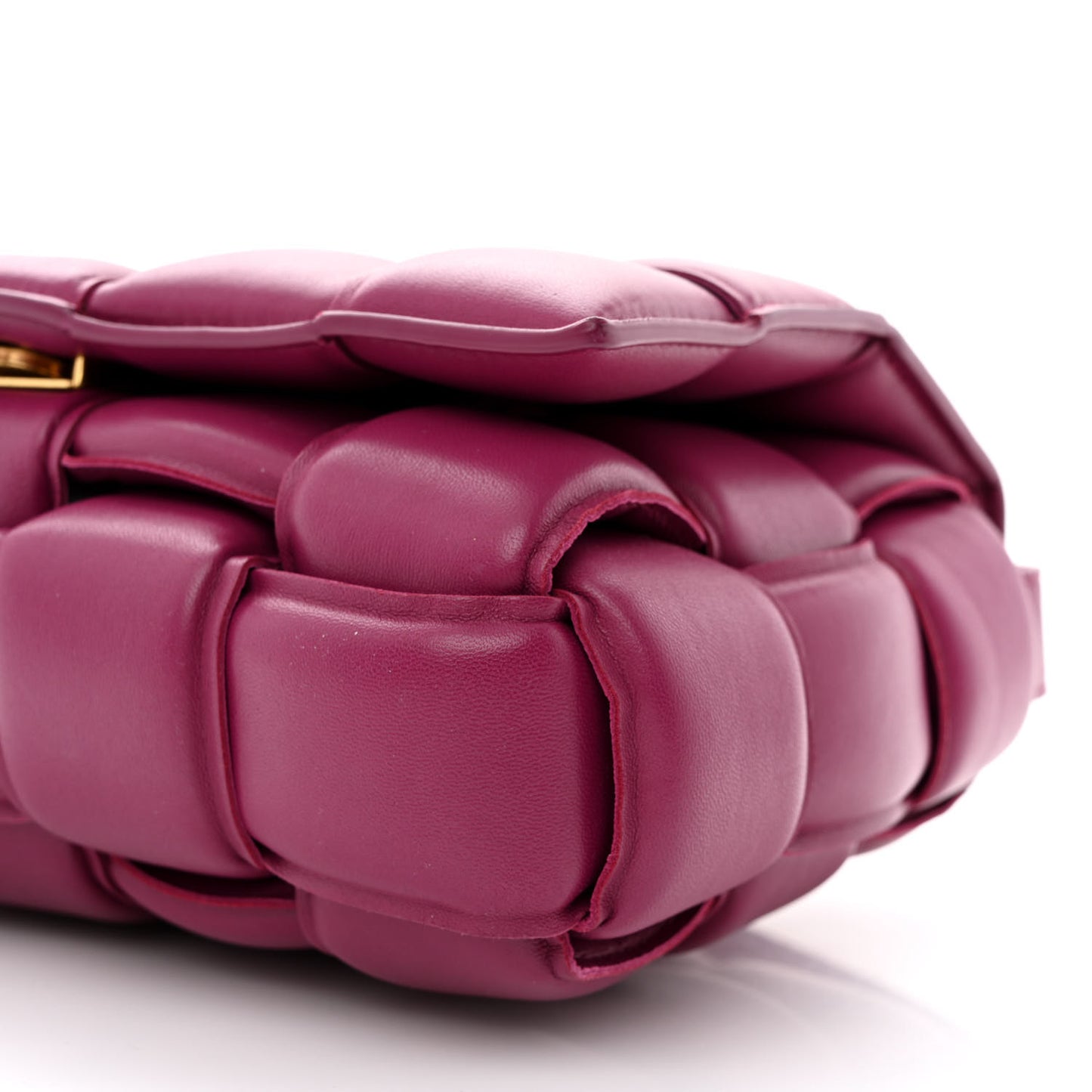 Nappa Maxi Intreccio Padded Cassette Crossbody Bag Cinnabar