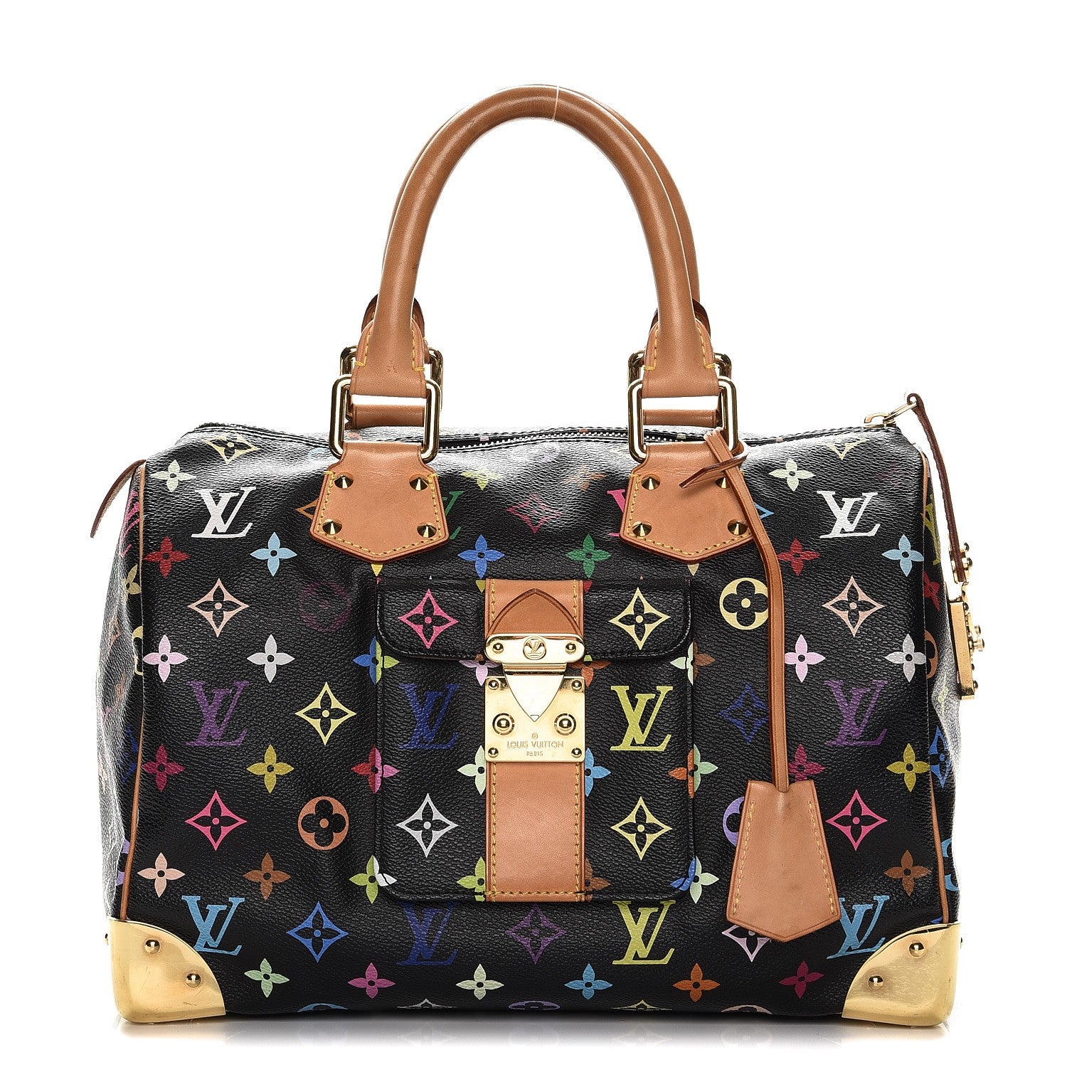 Louis Vuitton Monogram Multicolor Speedy 30 Black 1 of 10