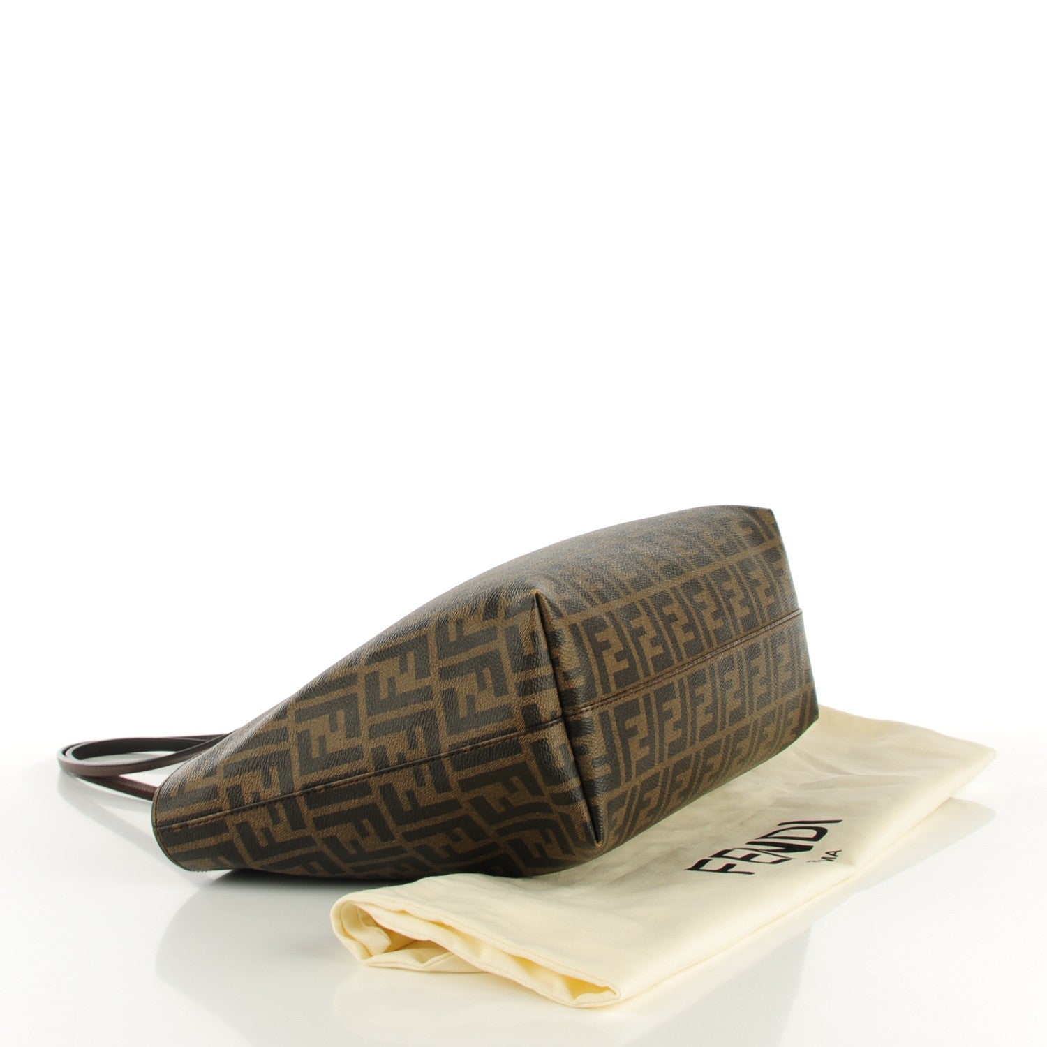 Fendi Zucca Spalmati Small Roll Tote Tobacco Orange 3 of 9