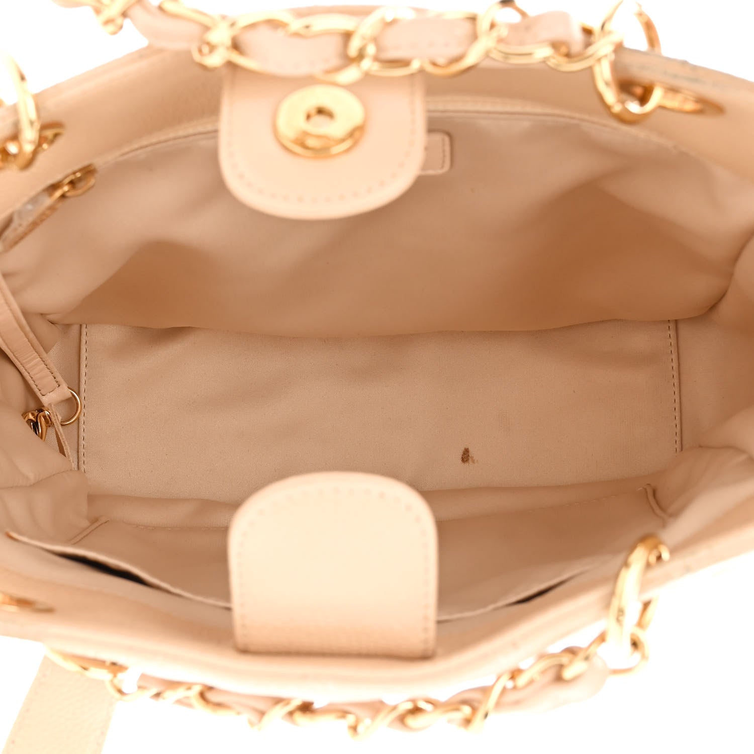 Chanel Caviar Quilted Petit Shopping Tote PST Beige Clair 5 of 13