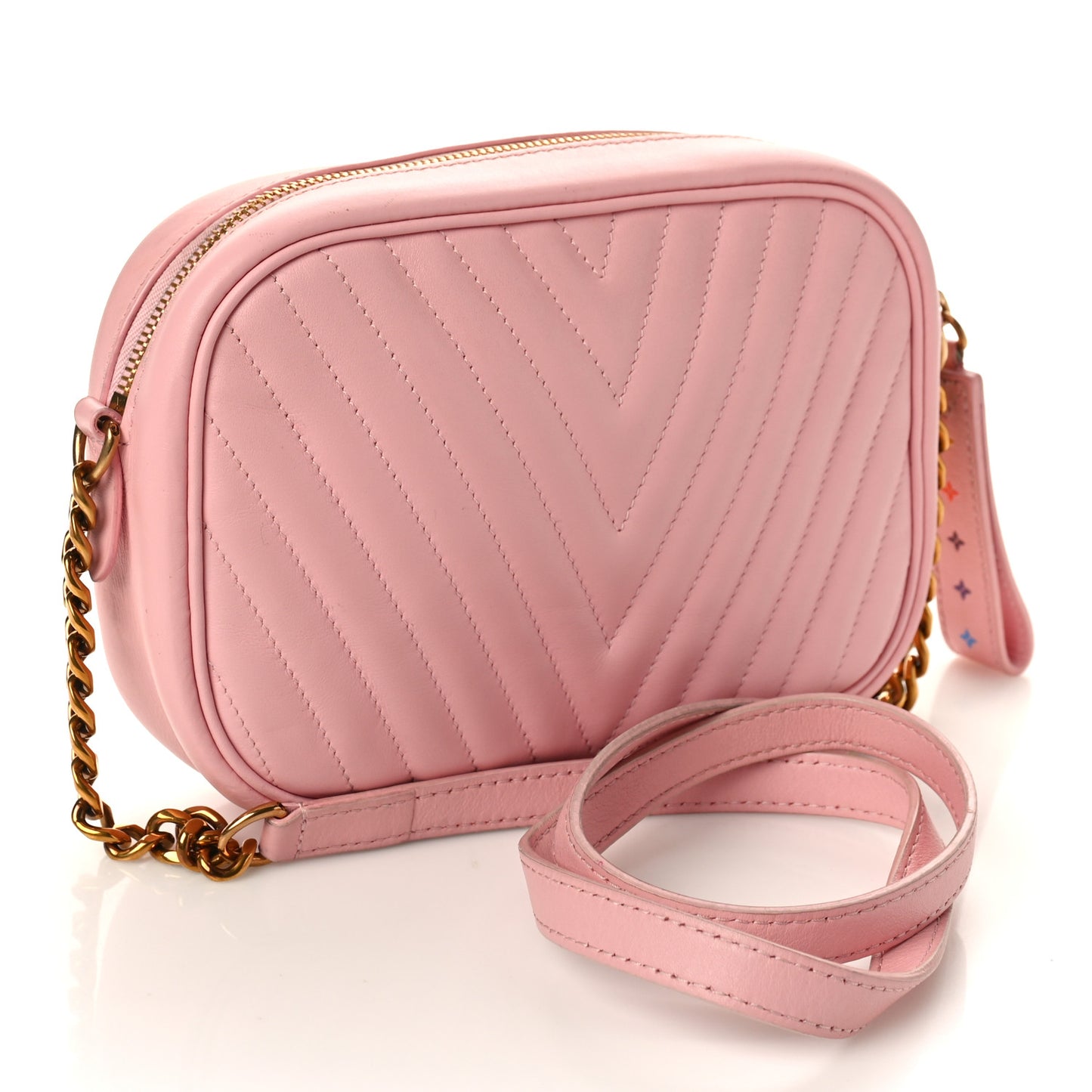 LOUIS VUITTON Calfskin New Wave Camera Bag Smoothie Pink