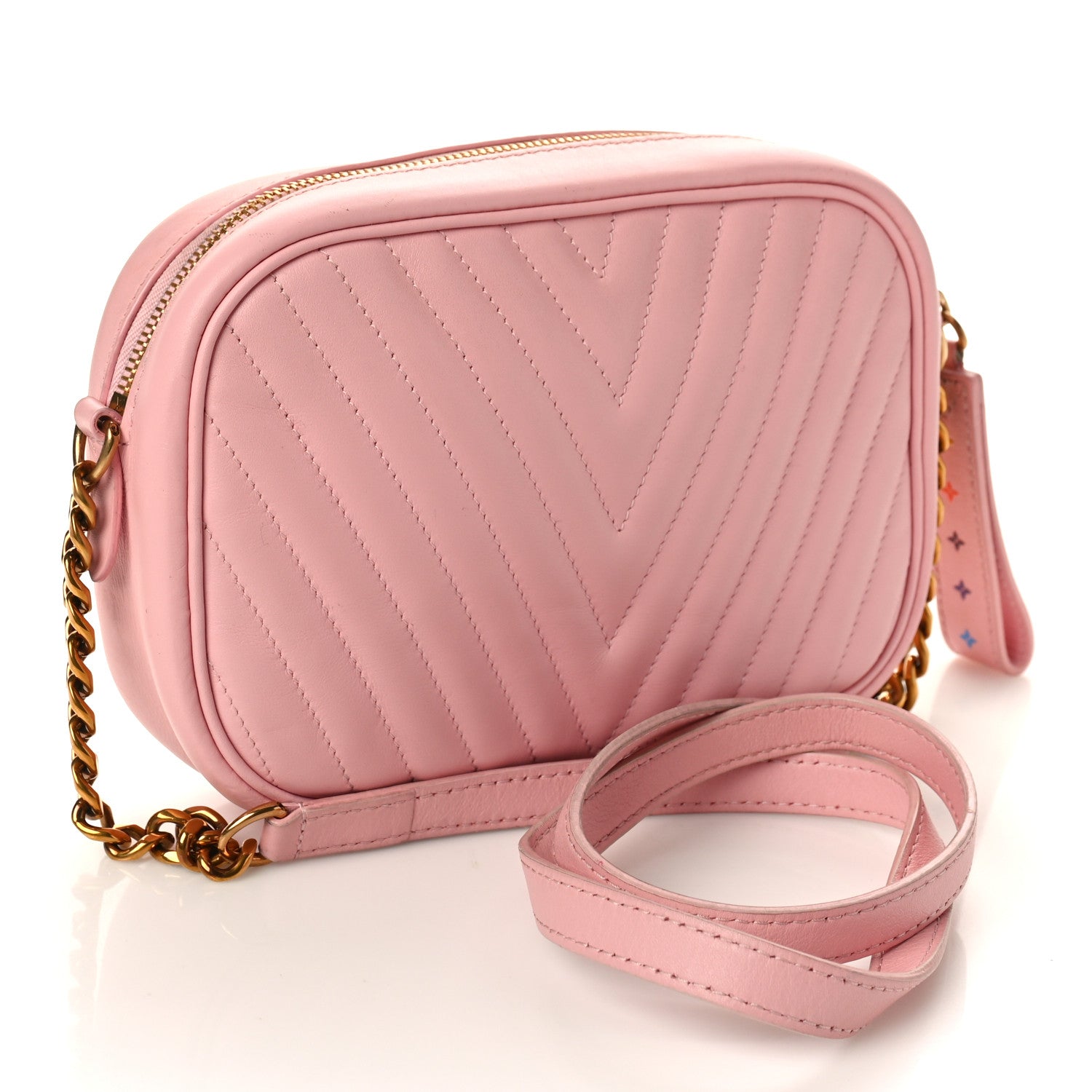 Louis Vuitton LOUIS VUITTON Calfskin New Wave Camera Bag Smoothie Pink 2 of 13