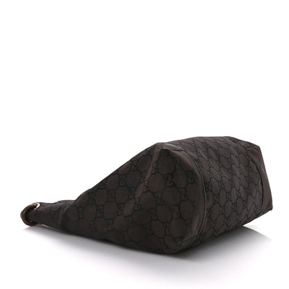 Gucci Nylon Monogram Hobo Bag Brown 4 of 11