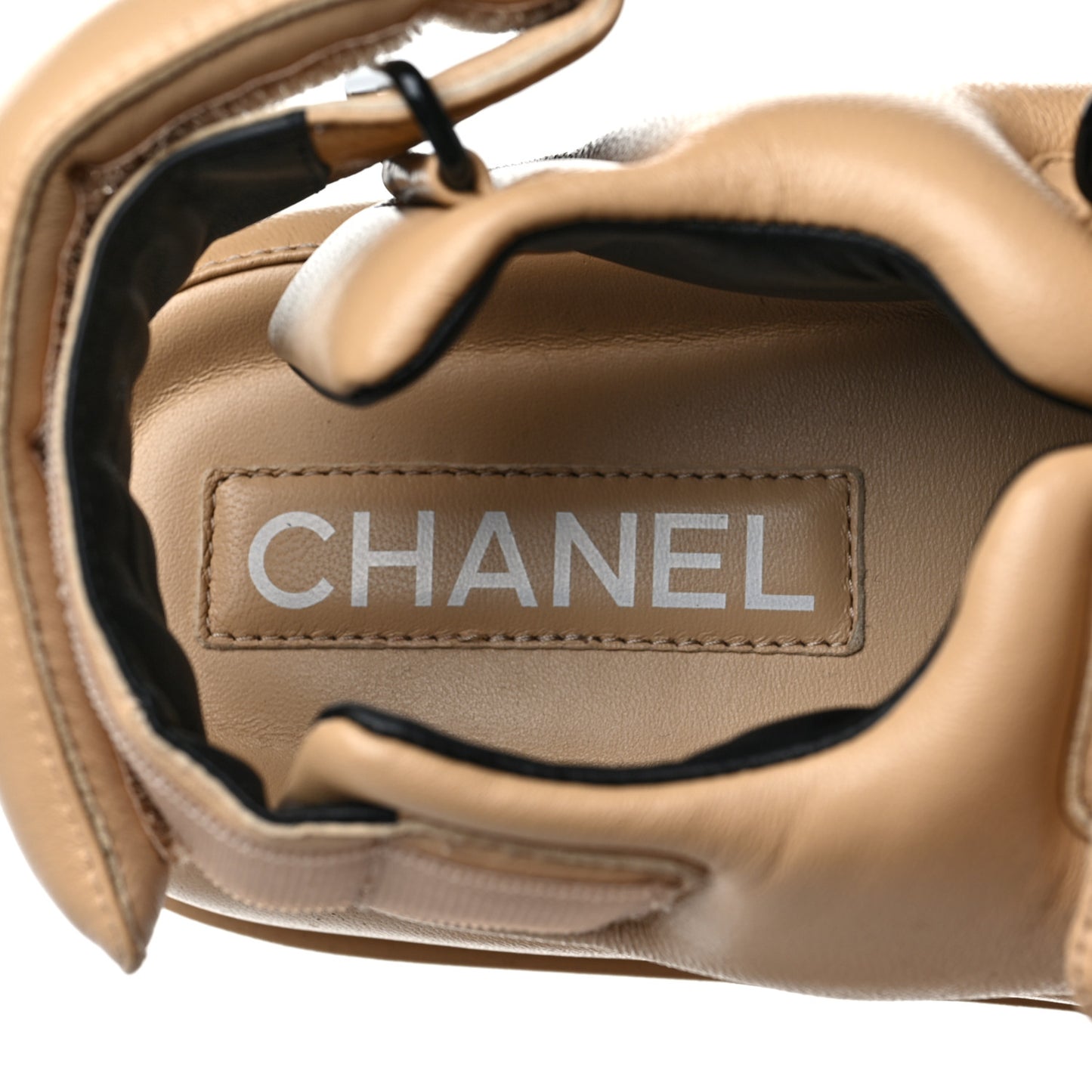 Lambskin Puffer Dad Sandals 39.5 Beige