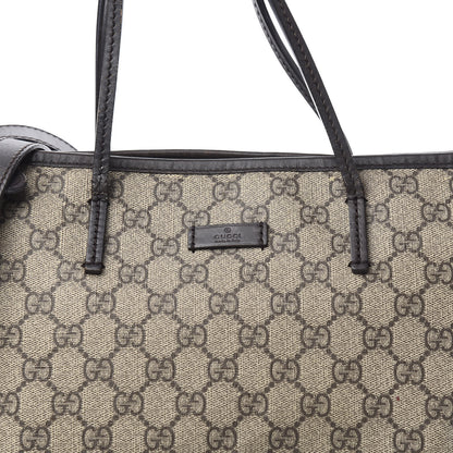 Gucci GG Supreme Monogram Medium Zippered Tote Dark Brown 11 of 27