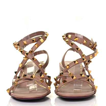 Valentino Garavani Nappa Rockstud Flair Ankle Wrap 45mm Sandals 39 Rose Cannelle 2 of 9
