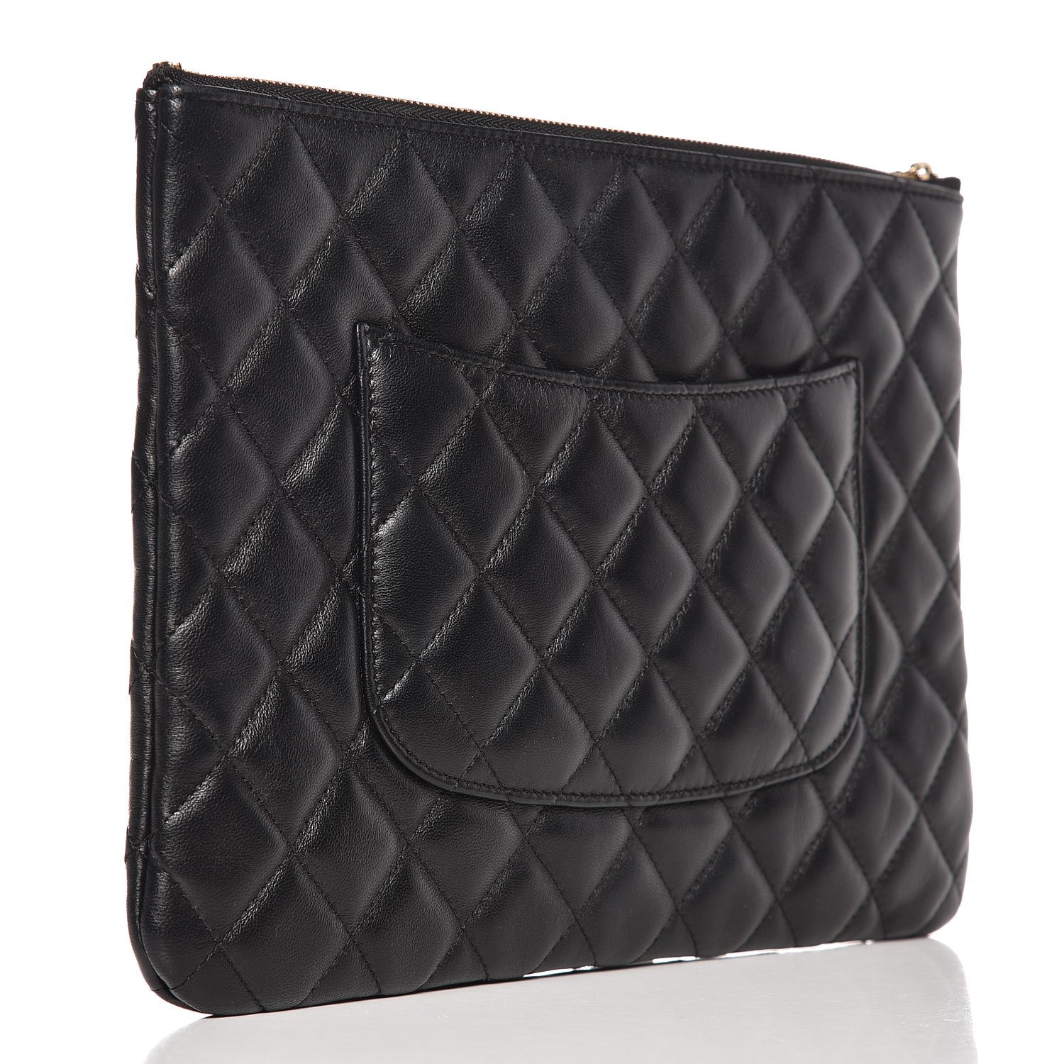 Chanel Lambskin Quilted Medium Cosmetic Case Black 3 of 7