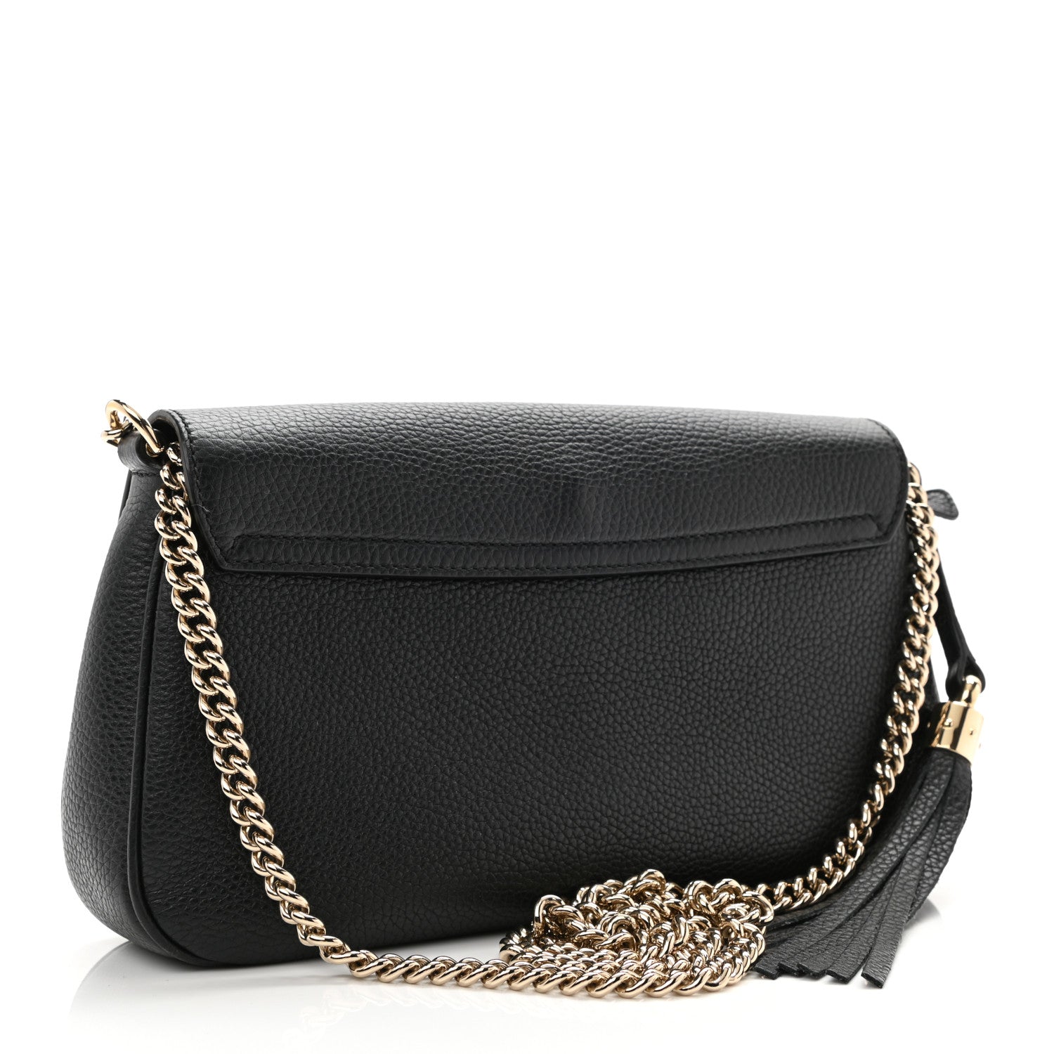 Gucci Pebbled Calfskin Medium Soho Flap Crossbody Black 3 of 10