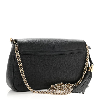 Gucci Pebbled Calfskin Medium Soho Flap Crossbody Black 3 of 10