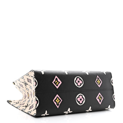 Louis Vuitton Monogram Giant Wild At Heart Onthego GM Black 4 of 13