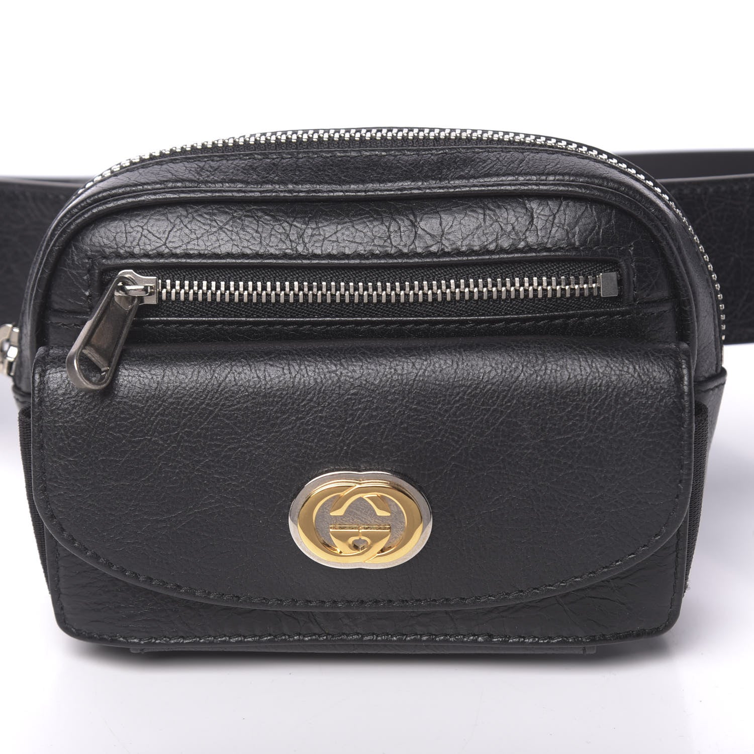 Gucci Fluffy Calfskin Mini Morpheus Belt Bag 80 32 Black 7 of 9