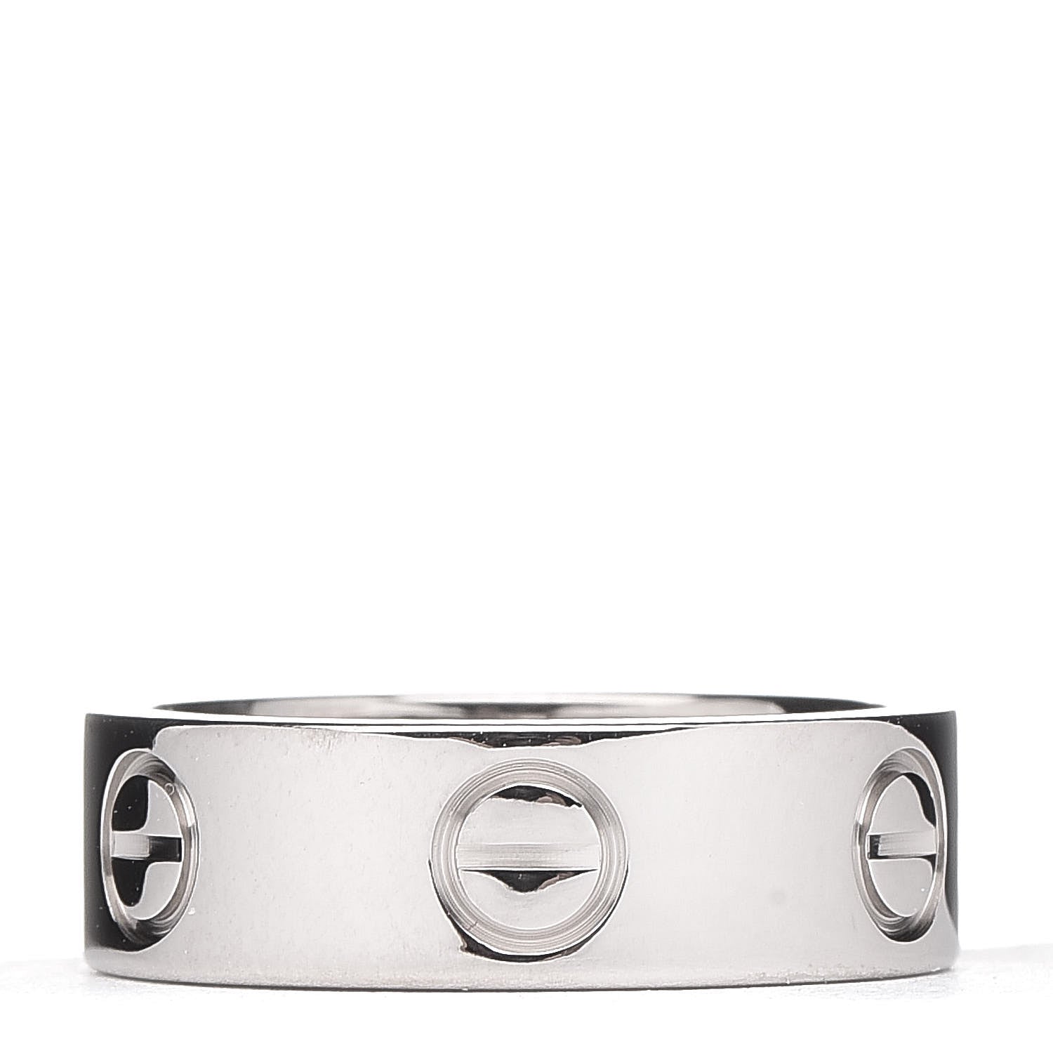 Cartier 18K White Gold 5.5mm LOVE Ring 48 4.5 3 of 5
