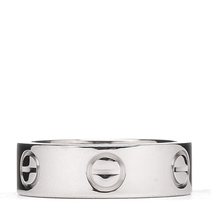 Cartier 18K White Gold 5.5mm LOVE Ring 48 4.5 3 of 5