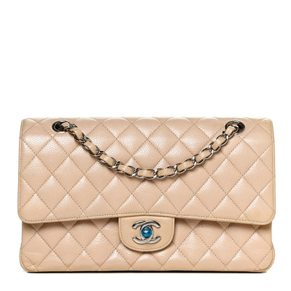 Chanel Caviar Quilted Medium Double Flap Beige 1 of 10