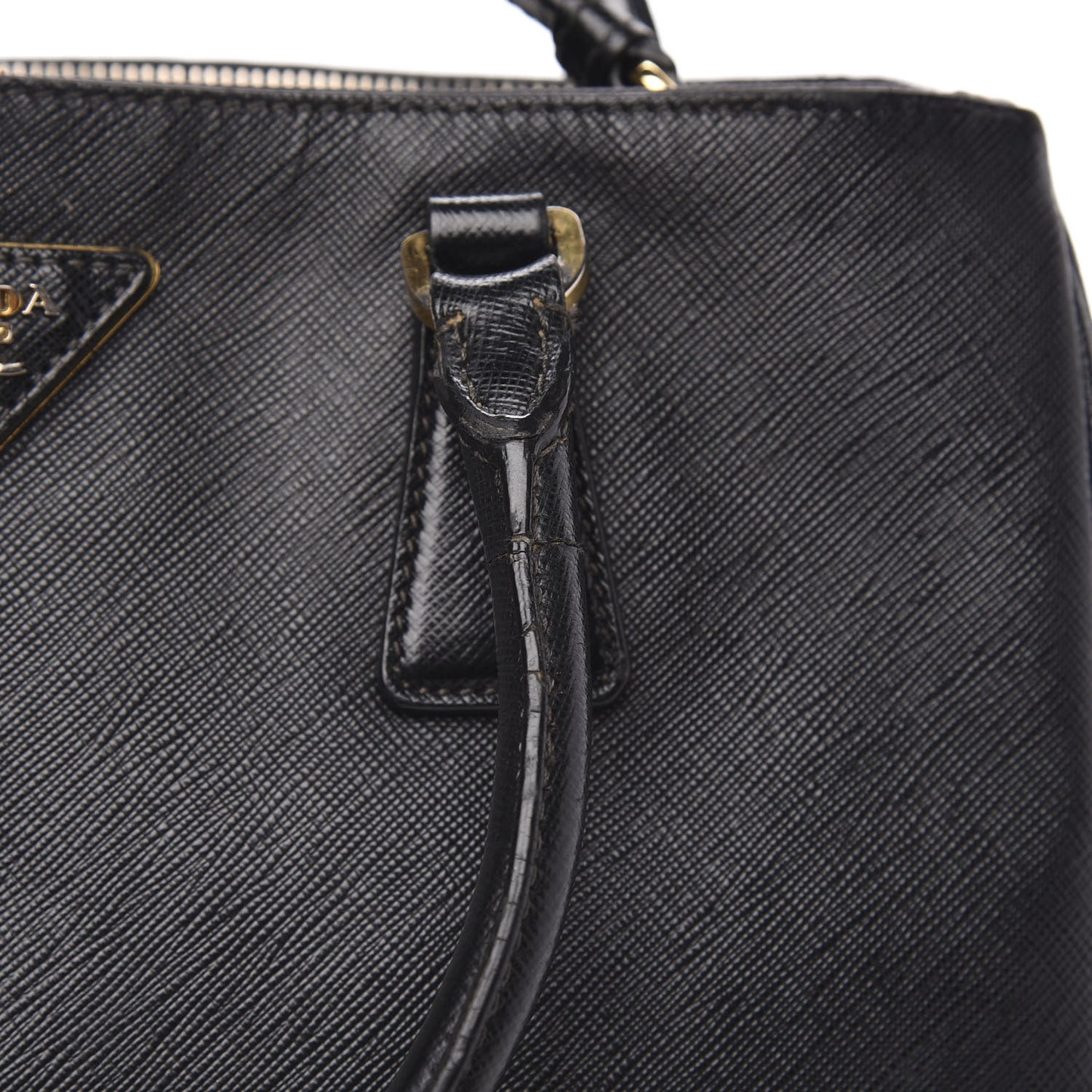 Saffiano Small Galleria Double Zip Tote Black