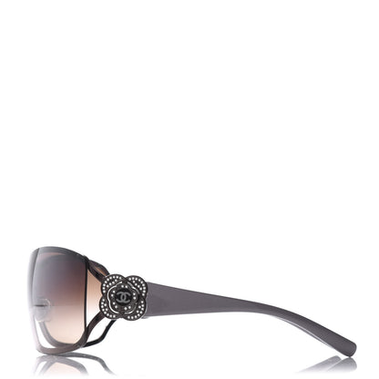 Chanel Swarovski Crystal Camellia CC Sunglasses 4164-B Bronze 2 of 7