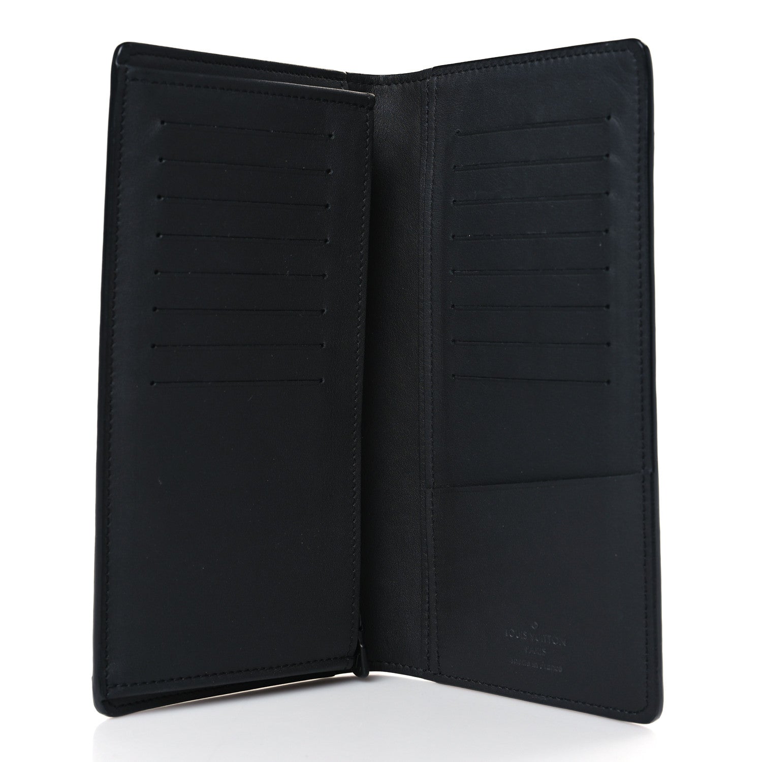 Louis Vuitton Calfskin Monogram Shadow Brazza Wallet Black 5 of 6