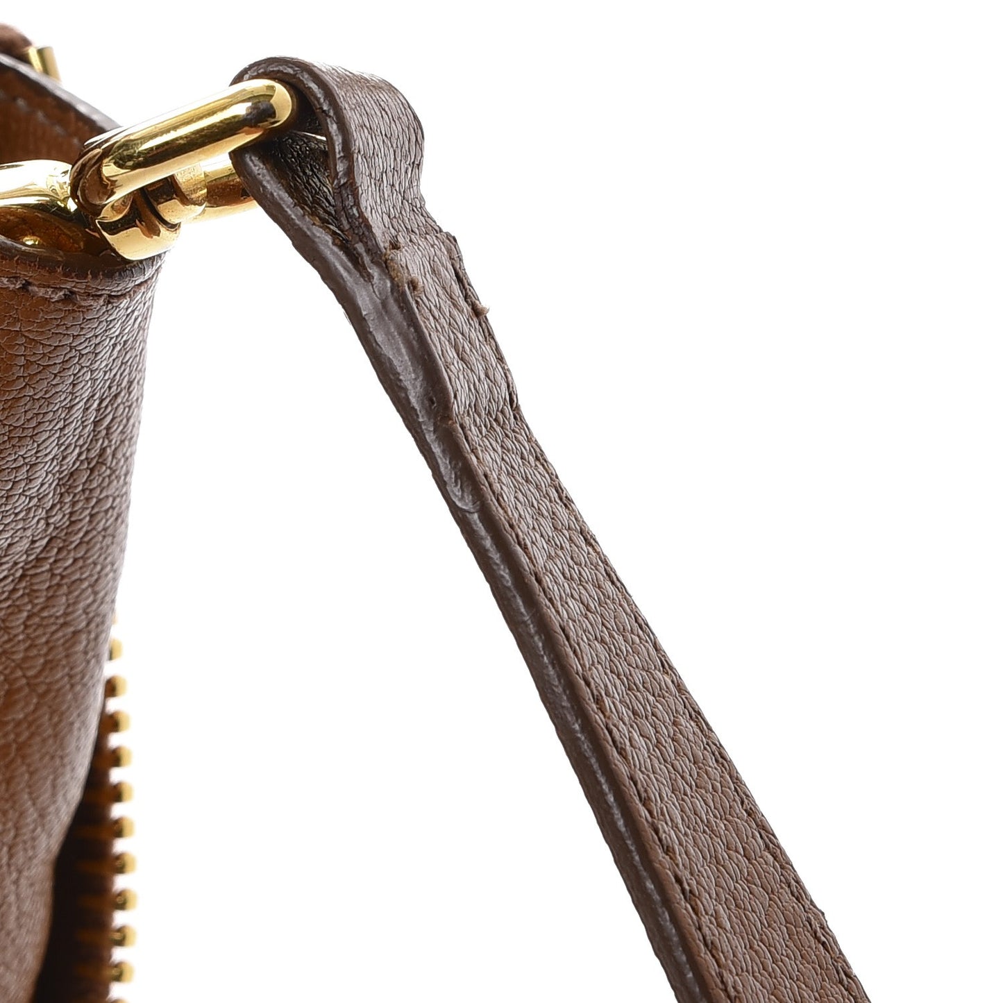 Goatskin Madras Zip Tote Brandy