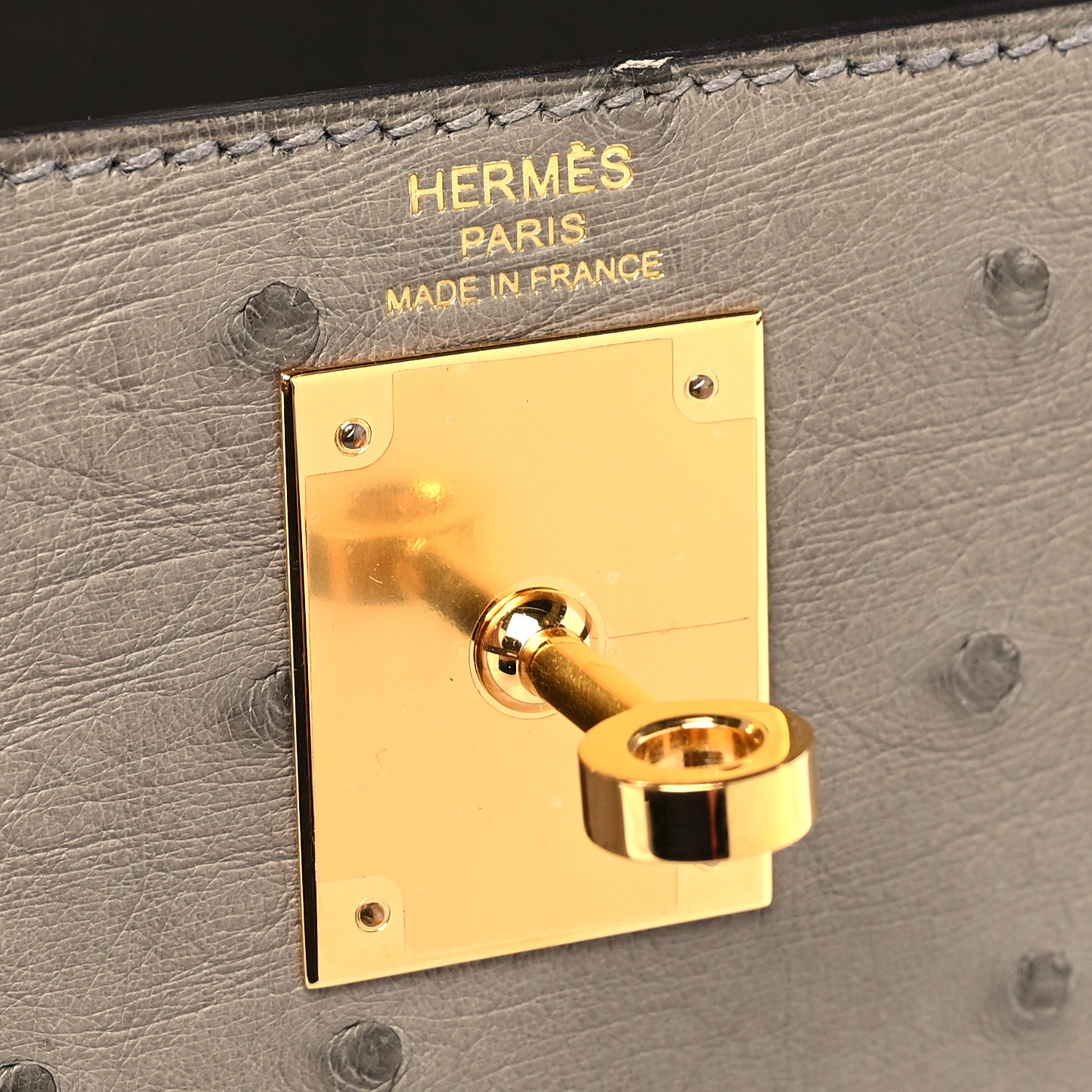 Hermes Ostrich Kelly Sellier 28 Gris Tourterelle 6 of 13