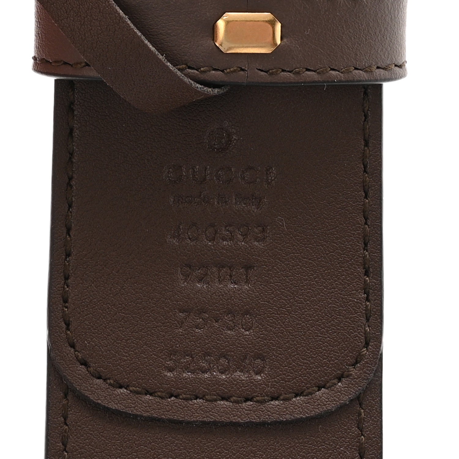 Gucci GG Supreme Monogram Matte Plutone Calfskin Double G 40mm Belt 75 30 Beige Ebony New Acero 5 of 6