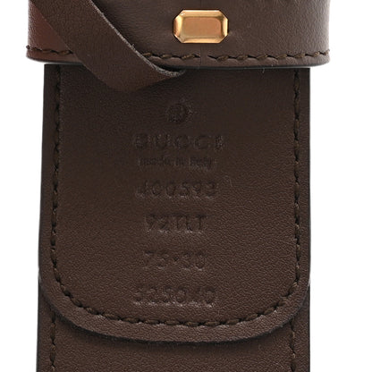 Gucci GG Supreme Monogram Matte Plutone Calfskin Double G 40mm Belt 75 30 Beige Ebony New Acero 5 of 6