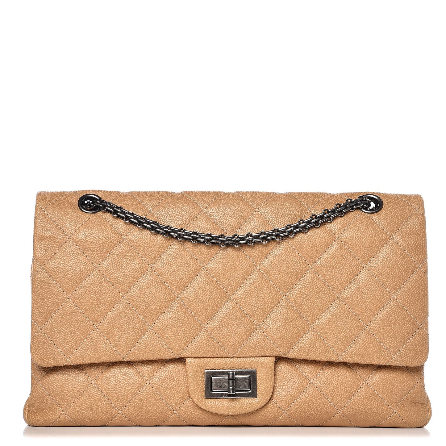 Caviar Quilted 2.55 Reissue 227 Flap Beige