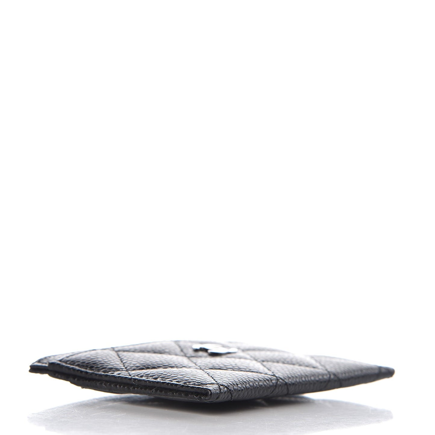 Caviar Quilted Card Holder Black