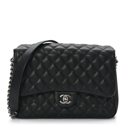 Chanel Caviar Quilted Medium Rock In Rome Single Flap Black 1 of 9