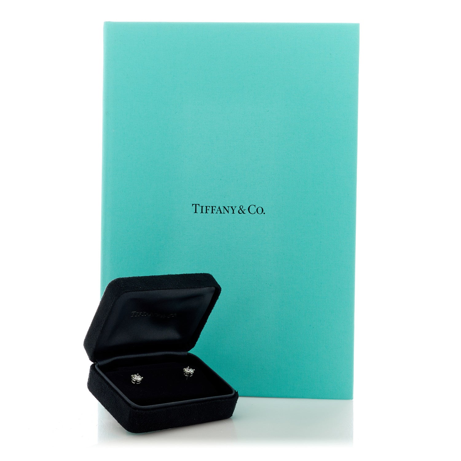 Tiffany Platinum Diamond 1.62ctw Solitaire Earrings 5 of 5