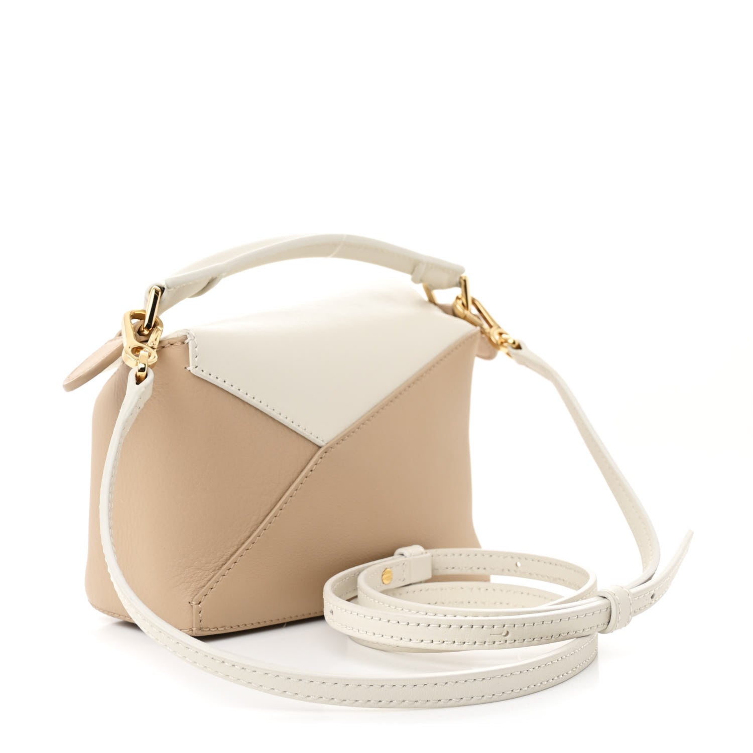Loewe Calfskin Mini Puzzle Edge Bag Soft White Paper Craft 3 of 11